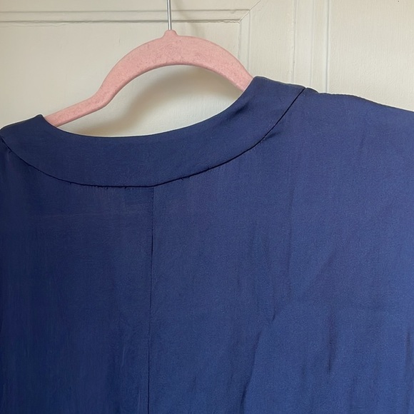 Repeat Cashmere Silk Shift Dress Navy 40 M - Picture 6 of 6